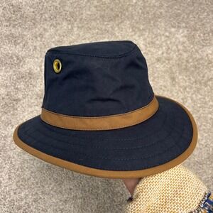 Tilley TWC7 Outback Waxed Cotton Hat Navy Blue Size 7, S-P,‎ NO STRAPS* Gorpcore